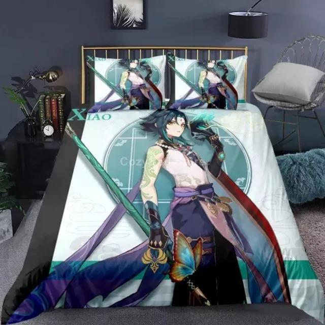 3D Печать Рокмен Мегамен Игра Мультфильм Постельный Комплект Мальчики Девочки Полуторный Двуспальный Размер Пододеяльник Наволочка Кровать Мальчики Взрослый