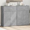 VidaXL Buffets 2 Pcs Concrete Grey 60x30x84 Cm Engineered Wood, Storage Cabinet, Entryway Furniture, Accent Furniture, 3276598