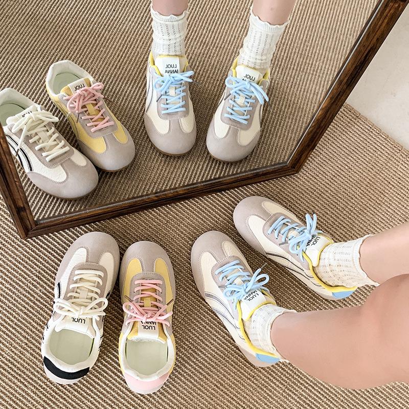 Forrest Gump Shoes 2025 New Retro German Training Shoes Versatile Soft Sole Comfortable Casual Sports Shoes Board Shoes White Shoes Women's Shoes