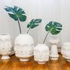 Керамическая ваза Creative Face Floreros Decorativos Moderno Vase Decoration Home Living Room White Flower Vase