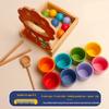 Развивающая игра на сортировку по 12 цветам для детей: Игрушка для концентрации 'Шарики и чашки'