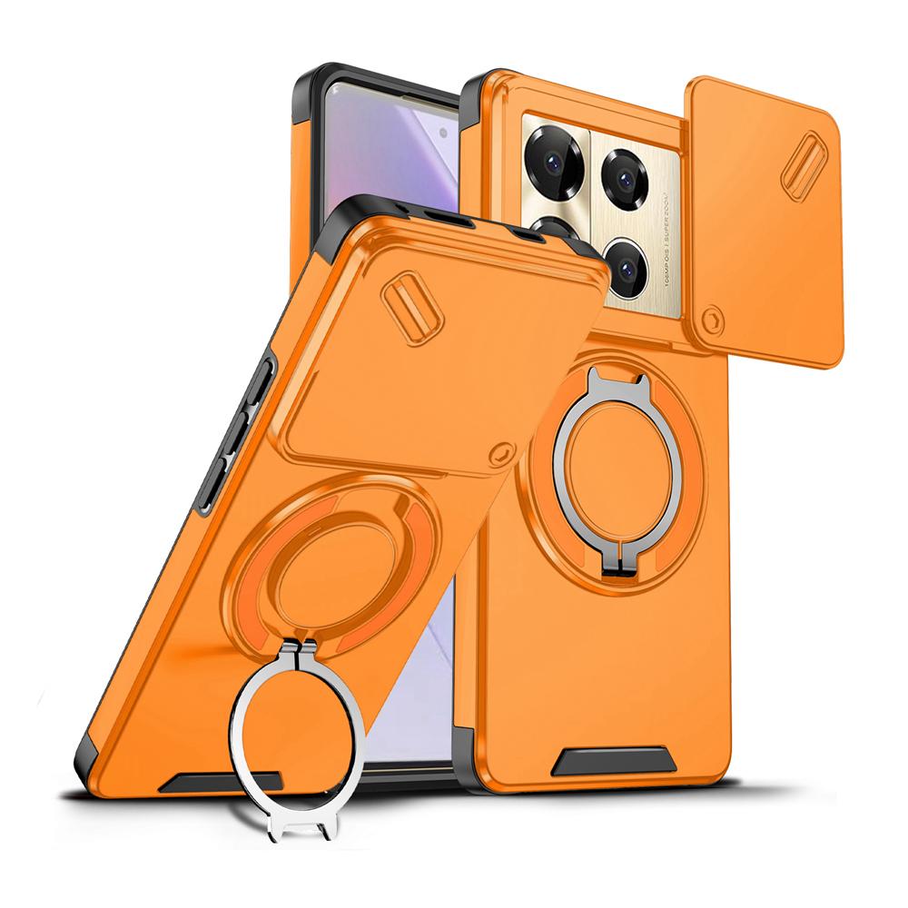 KEYSION 360° Чехол-подставка для телефона для Infinix Note 40 Pro 4G 40 Pro+ 5G Слайд-защита камеры Магнитная противоударная задняя крышка