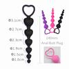 1PCS Soft Heart Shape Long Pull Beads Silicone Plug