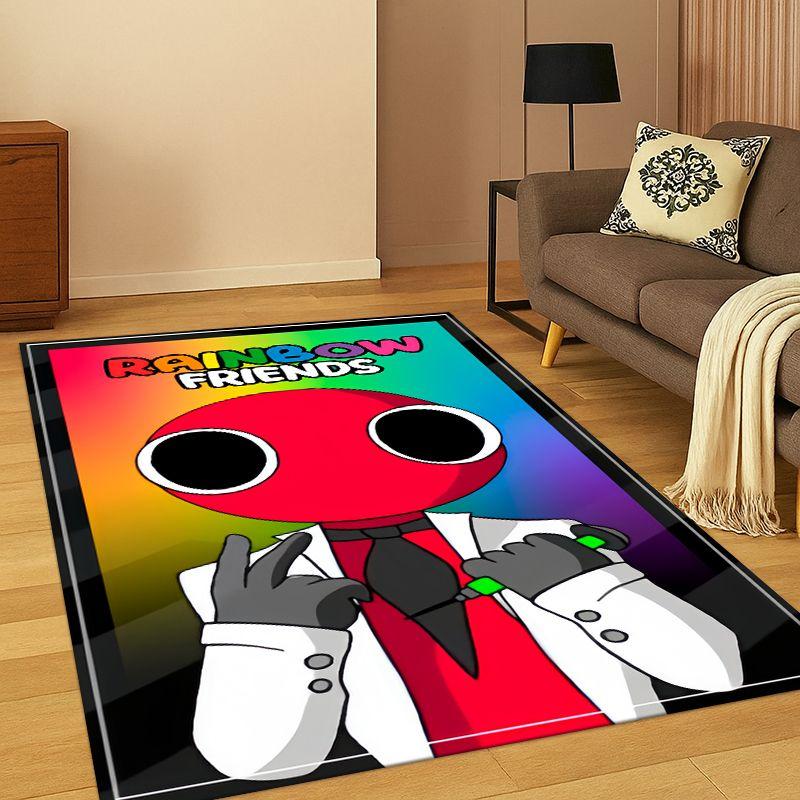 3D R-Rainbow F-Friends Horror Game Carpet Rug for Home Living Room Bedroom Sofa Doormat Decor,Area Rug Non-slip Floor Mat Gift