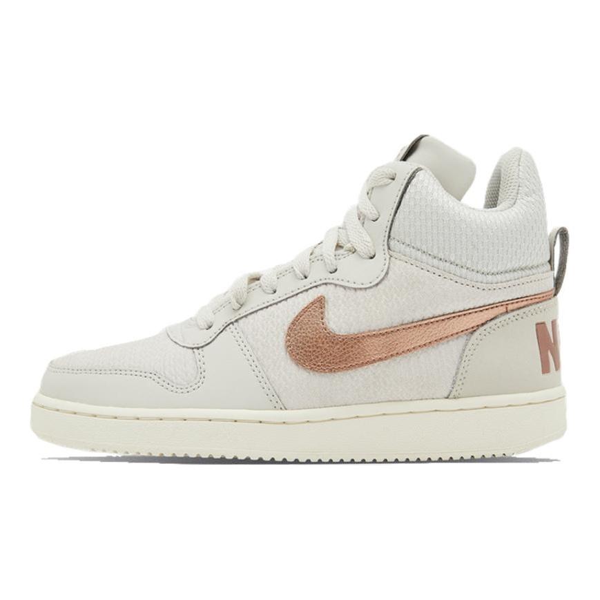 Nike Женские кроссовки Court Borough Mid Premium Light Bone Metallic Red Bronze 844907-003