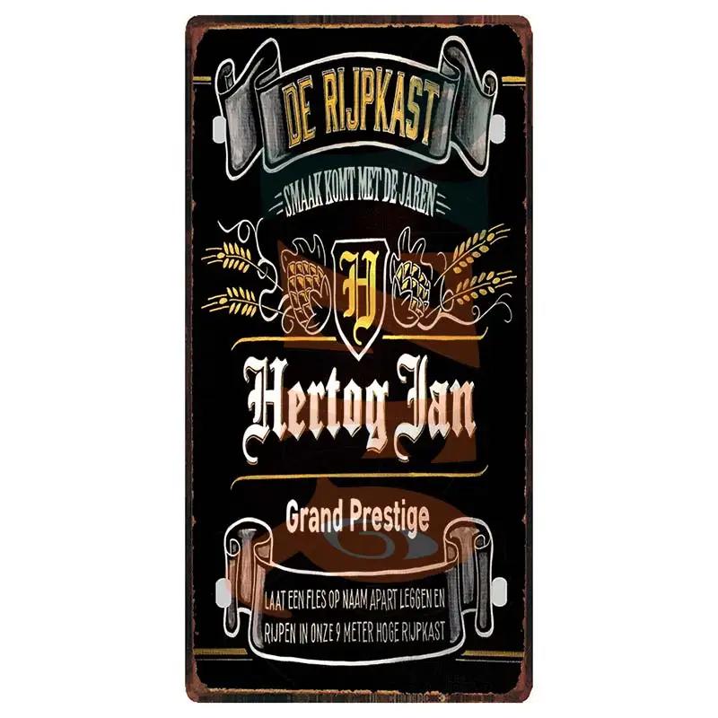 Металлическая табличка Бельгийское пиво 6x12 дюймов Duvel Jupiler Zot Пластина для стены Дома Ресторана Ремесленное Декорирование 30X15CM DC-1636A