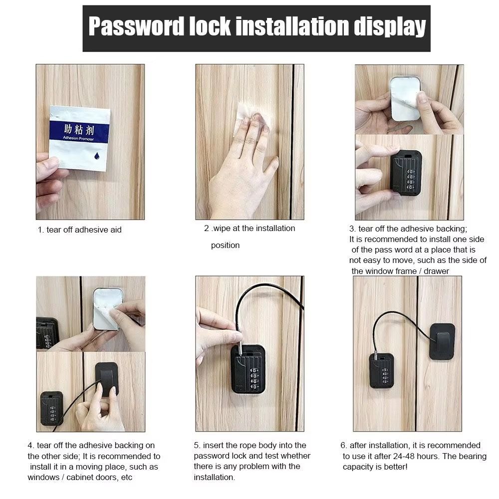 Self-adhesive Drawer Cabinet Lock Creative Refrigerator Lock Password Baby Safety Lock Office