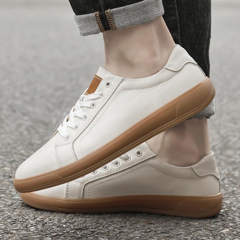 Модные итальянские мужские туфли для ходьбы из натуральной кожи, удобные повседневные кожаные туфли на плоской подошве, дизайнерские оксфорды, уличные противоскользящие туфли на шнуровке с круглым носком