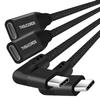 Thsucords Набор удлинителей USB C под прямым углом 90 градусов, шнур-удлинитель Type C Gen2 от папы к папе 20 Гбит/с 4K для iPad Nintendo и SteamDeck,