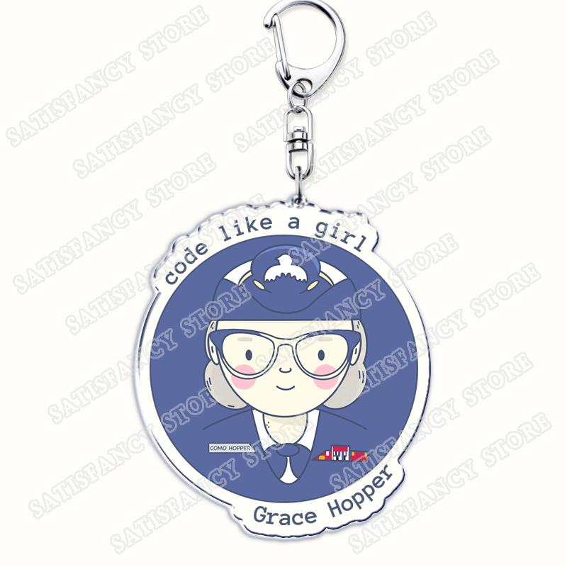 Funny Code Like A Girl Programmer Keychain for Accessories Programming Developer Computer Keyring Jewelry Fans Friends Gifts