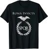 Непобедимый Рим. SPQR Рим Римская Империя Латынь Футболка Новая 100% Хлопок Короткий Рукав Круглый Вырез Футболка Повседневная Мужская Верхняя Одежда - Мужская Летняя...
