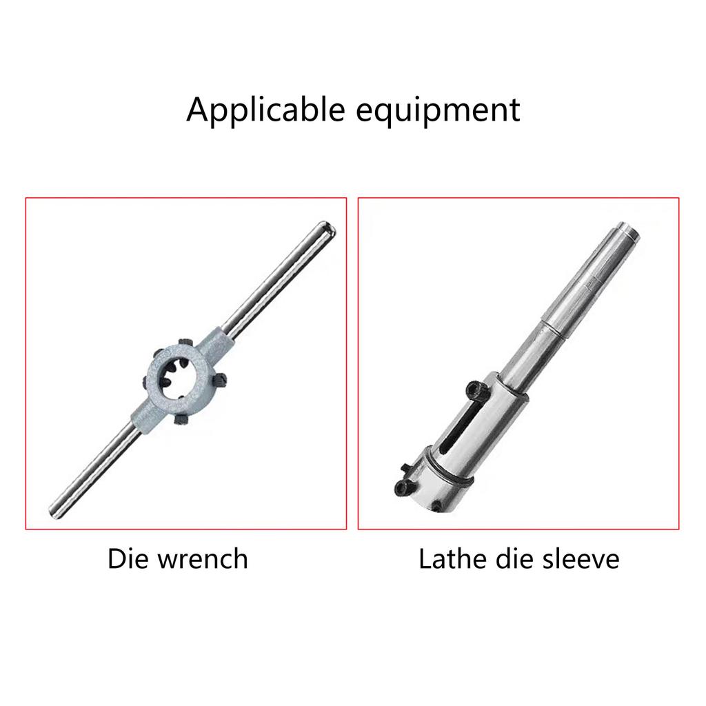 9 шт., полный набор плашек из легированной стали высокой твердости с метрической левой резьбой для инструмента для механического обслуживания металлоконструкций