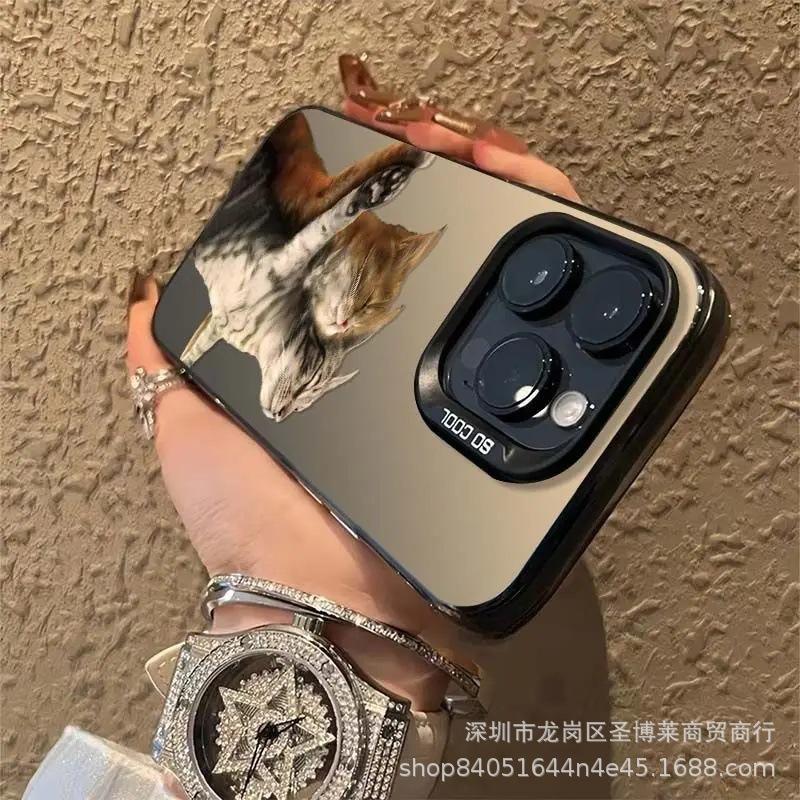 Мягкий чехол-котик для Apple 15 серебристого цвета iPhone14promax креативный 13/11 матовый 16 защитный чехол 17