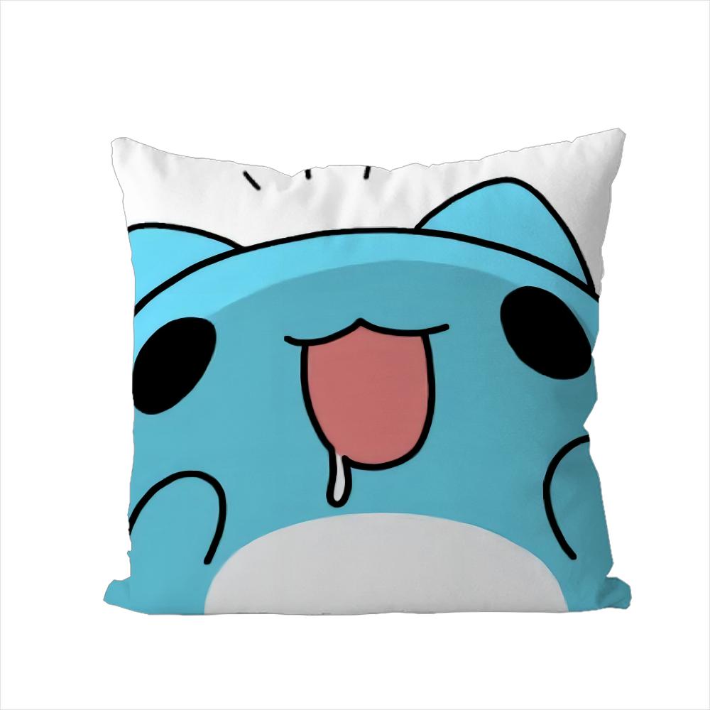 BBugcat Capoo Pillow Case For Car Sofa Decorative Home Doublesided Print Plush Square Throw Pillow Cushion Cover