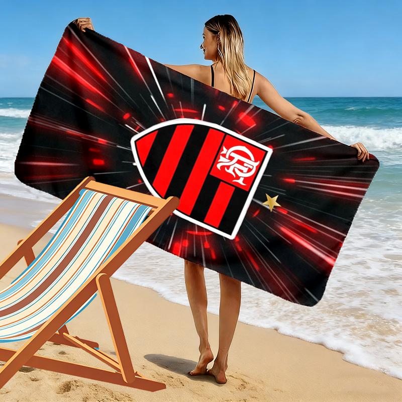 Flamengo Print Beach Towel, Large Soft Quick Dry Towel for Beach Camping Swimming