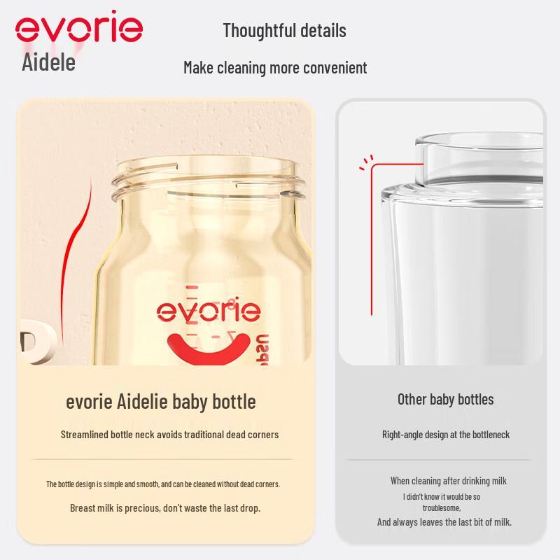 evorie Детская бутылочка PPSU с широким горлышком