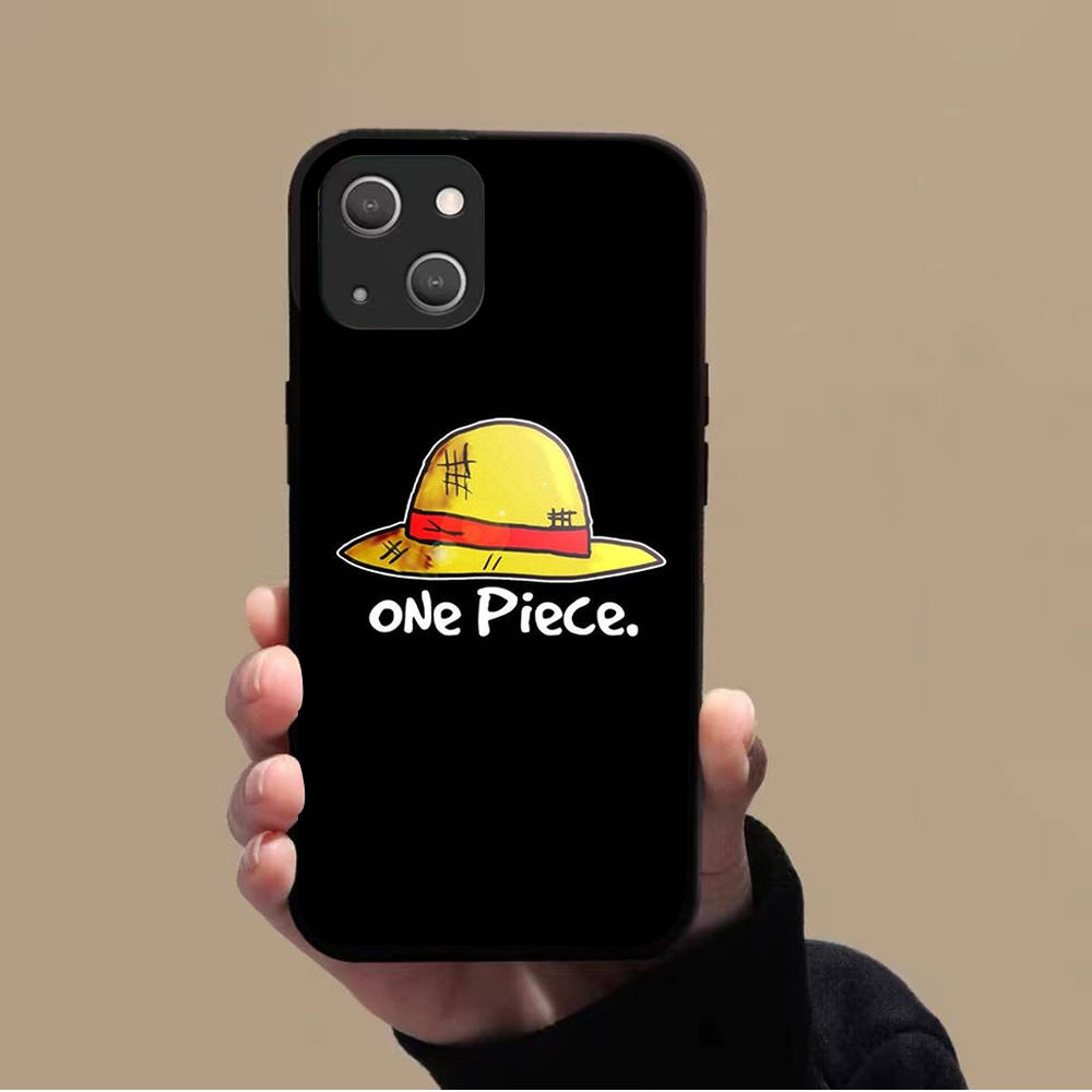 KK-41 One Piece Poster Soft Black Case for iPhone XR 14 15 11 12 13 6 7 8 X XS Pro Max Samsung S22 S23 S21 S24 FE Ultra S8 Plus