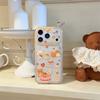 Новый Rilakkuma Kawaii Медведь-Десерт Прозрачный Чехол Для Телефона Для iPhone 15 16 17 Pro Max INS Милый Большое Окно Ударопрочный Чехол
