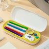 Large Capacity Pencil Box with Lid Lightweight Double Layer Design Dustproof Portable Pen Case