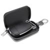 Twill PU Leather Mini Car Key Bag With Keyring Zipper Key Case Fashion Car Key Cover  Men