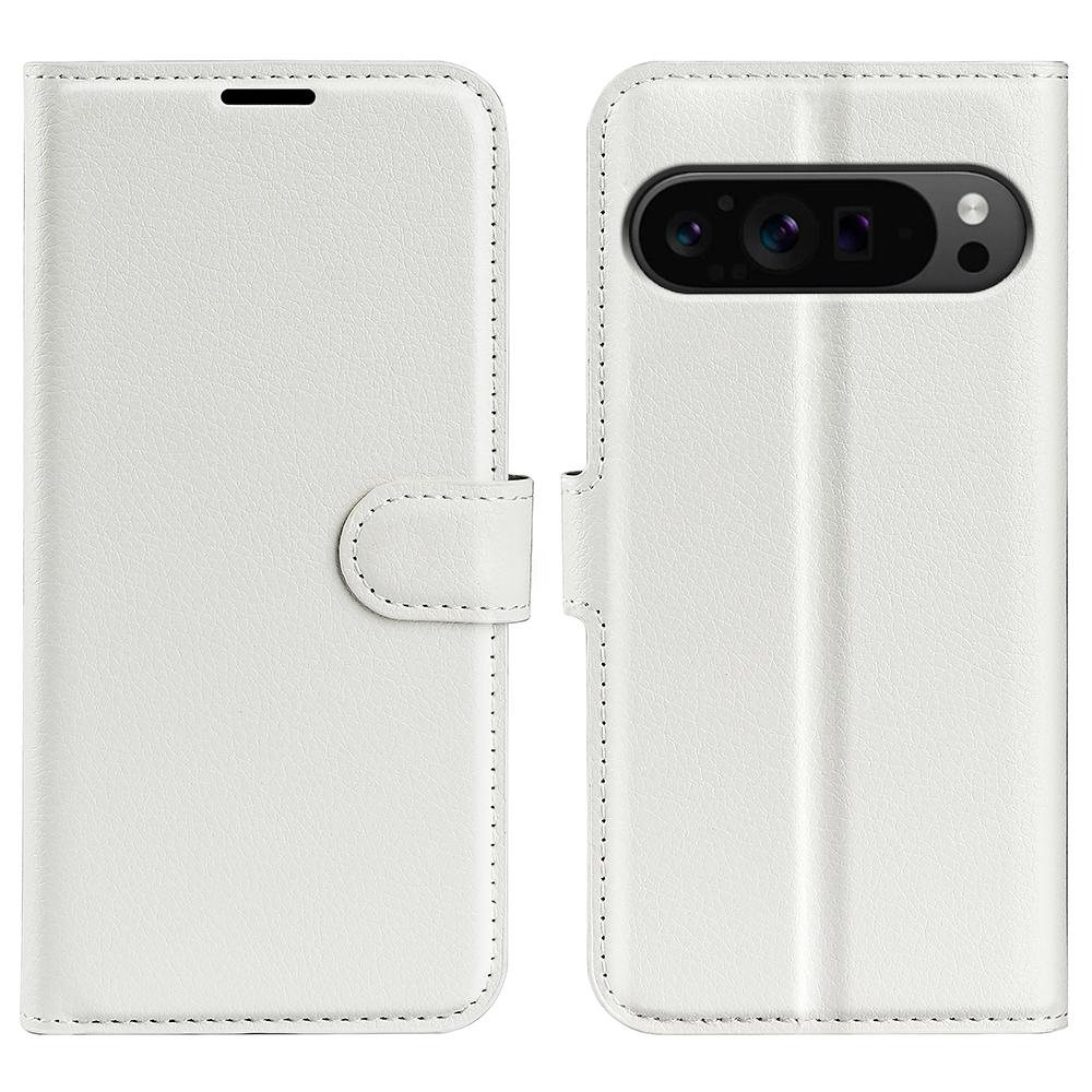 Для Google Pixel 9 Pro XL Чехол Защитный кожаный чехол-фолио с текстурой личи