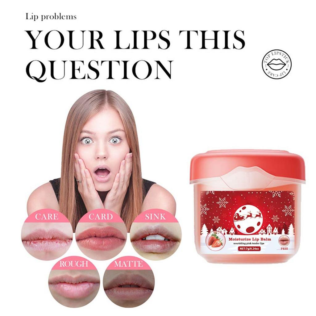 Рождественская осенне-зимняя помада для губ, крем для губ, улучшенный вазелин, защитное средство для кожи, дорожный размер 7 г
