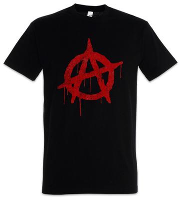 ANARCHY ВИНТАЖНАЯ ФУТБОЛКА С ЛОГОТИПОМ - Киберпанк Готика Рокер Символ APPG Знак