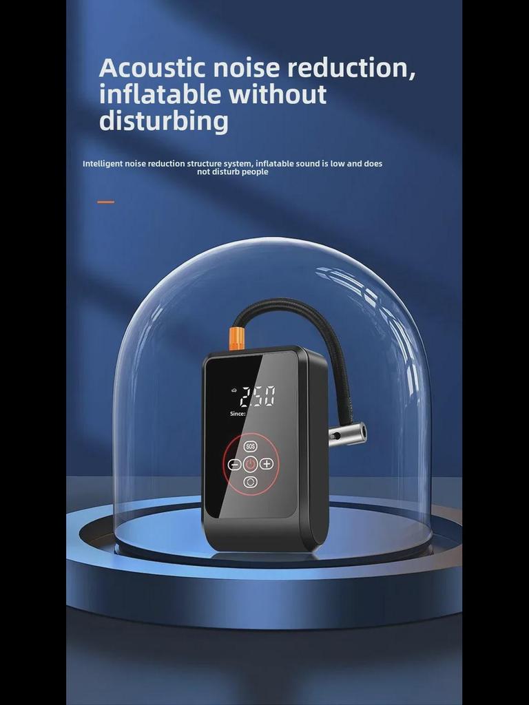 Мини портативный беспроводной цифровой автомобильный насос для накачки шин