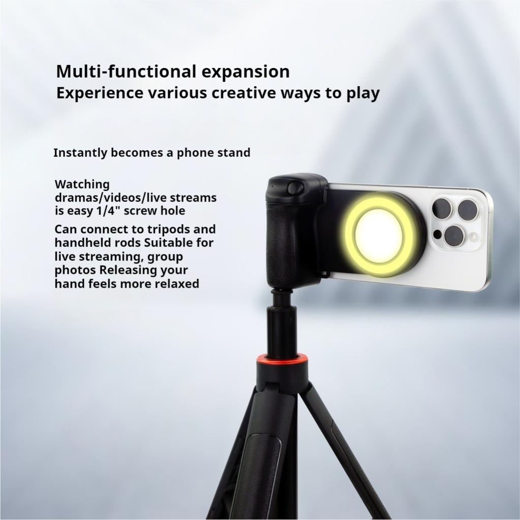 Магнитный помощник для съемки: Пульт для камеры Bluetooth и заполняющий свет в одном