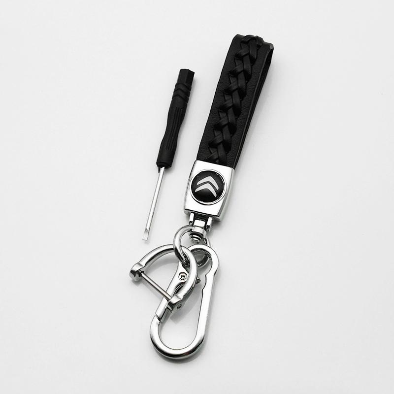 Metal Leather Citroen C1 C2 C3 C4 Saxo C4L C5 C6 VTS C-ELYSEE Picasso Cactus For Car Keychain Key Rings Key Holder Accessories