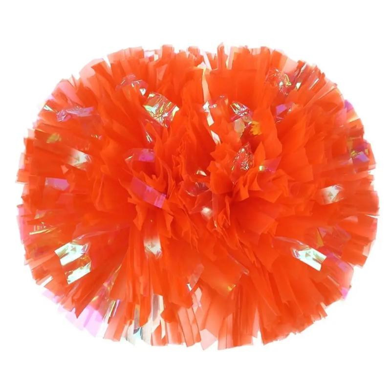 Rainbow Matte Pom Poms Colorful Hand Flowers Cheer Props Sports Meeting Accessories Aerobics Dance Ornaments Vivid Stage Tools