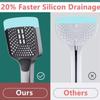 Modern Square Shower Head High Flow 4 Spray Pattern Handheld Shower Universal
