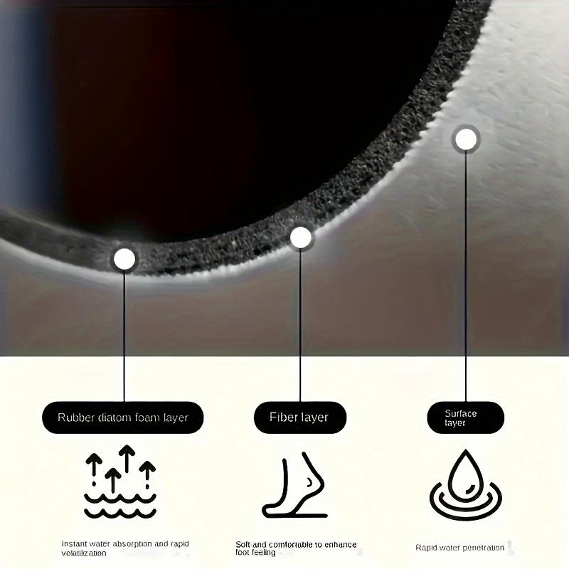 A Diatom Mud and Polyester Non-slip Bathroom Mat for Bedroom Living Room Dining Room Kitchen Bathroom Entrance and Laundry Room