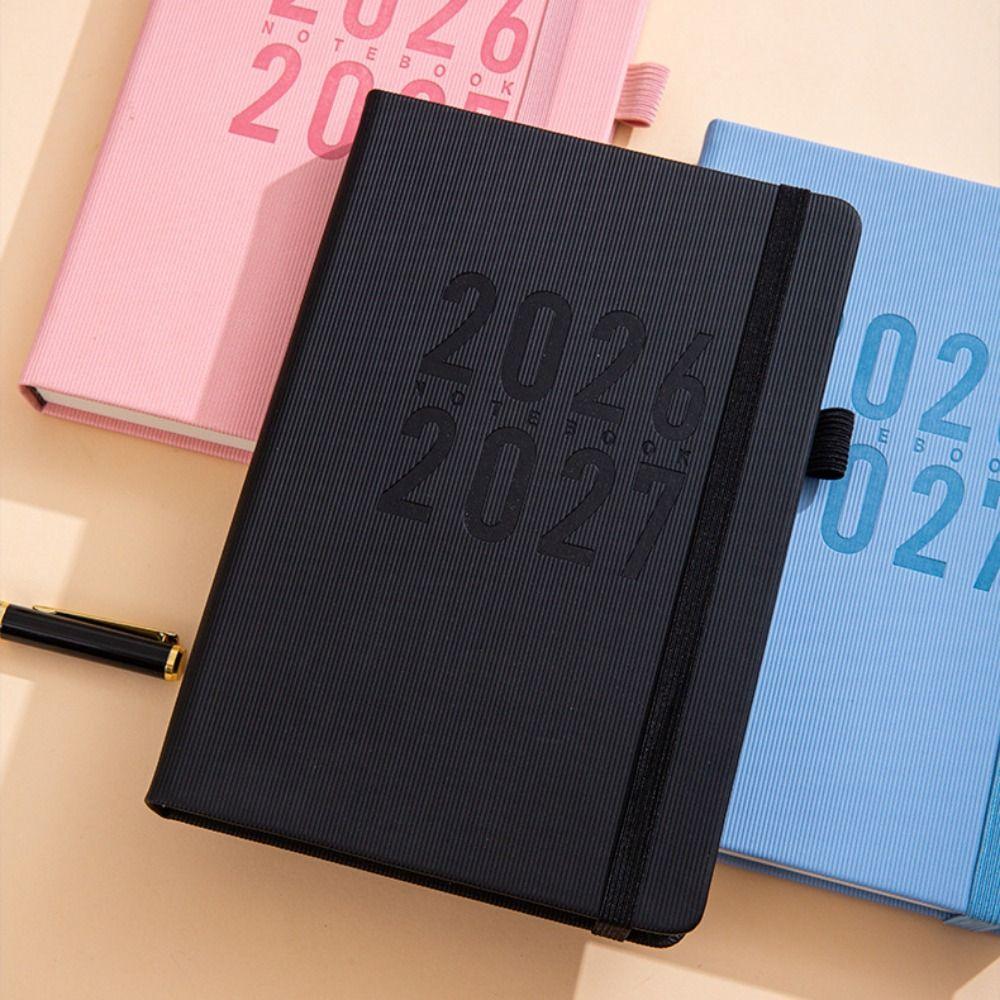 Pu Leather A5 Agenda Planning Notebook 12 Months To-do List Notebook Stationery
