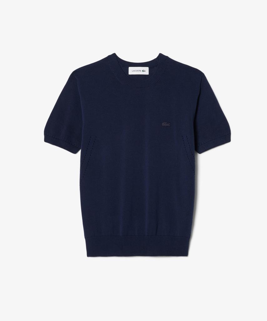 LACOSTE Women'S Light Cotton Short Sleeve Sweater Af5025-56G 166