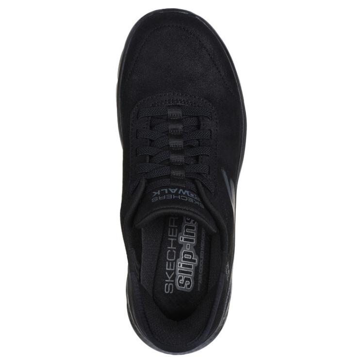 Skechers Go Walk Flex Мягкие Удобные Низкие Повседневные Кроссовки Женские Черные 124837-BBK