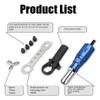 2.4mm-4.8mm Electric Rivet Stapler Drill Adapter Pull Rivet Tool Insert Nut Tool  Professional Use