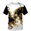 Summer Mens T-shirt Luxury and Wealth Pattern3d Print T-Shirts Daily Leisure Vacation Style Crew Neck Short Sleeve Clothing