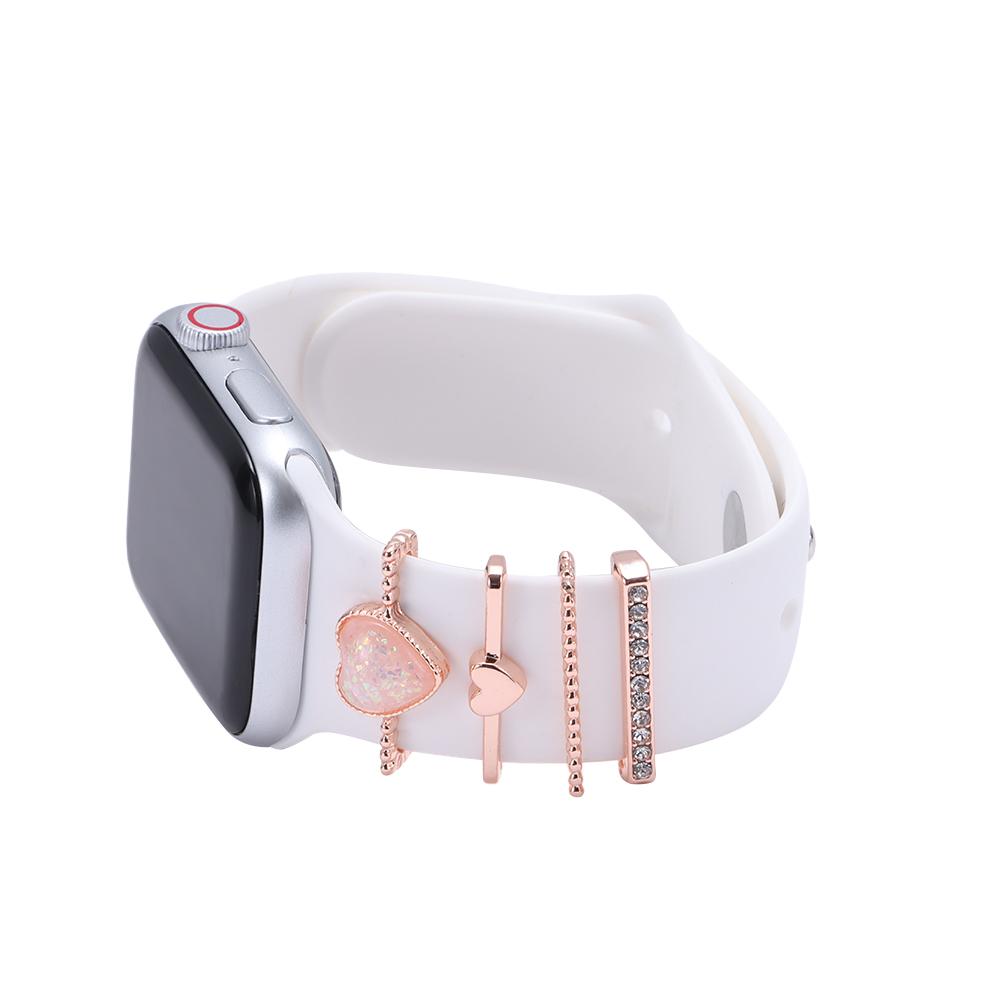 Fashion Smart Watch Bracelet Strap Decorative Charms Metal Charms Diamond Ring Band Ornament