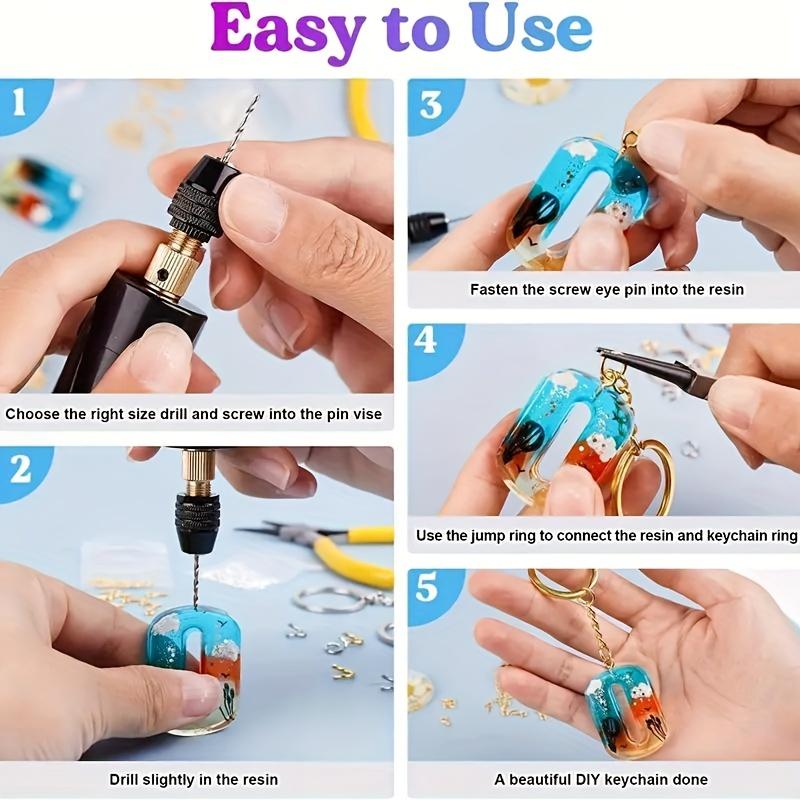 Portable Mini Electric USB Drill Set With 74 Pieces Accessories, Universal DIY Power Tool Kit For Crafting And Resin Jewelry Making