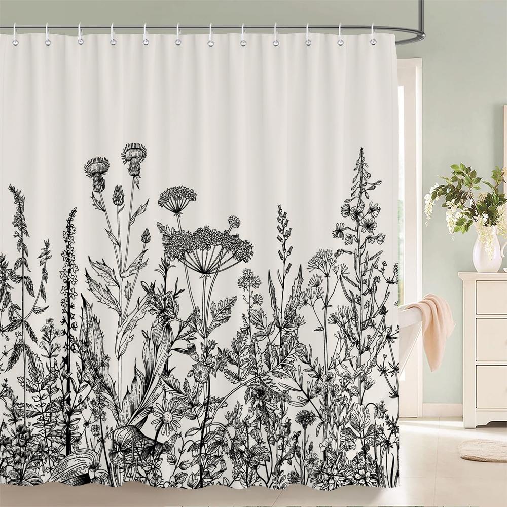 Водонепроницаемые тканевые шторки для душа Листья деревьев Белая береза Ванная комната Большие 240X180 3D-печать Декорация Шторка для душа Занавеска для ванны