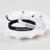 2Pcs/Set Couple Bracelet Stainless Steel Carved Letter Plate Braided Bracelet Black White Rope Matching Bracelet Jewelry Accessories