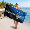 hertha bsc Custom Beach Towel, Personalized Name Text Print, Football Logo Soft Quick‑Dry Towel Holiday Gift