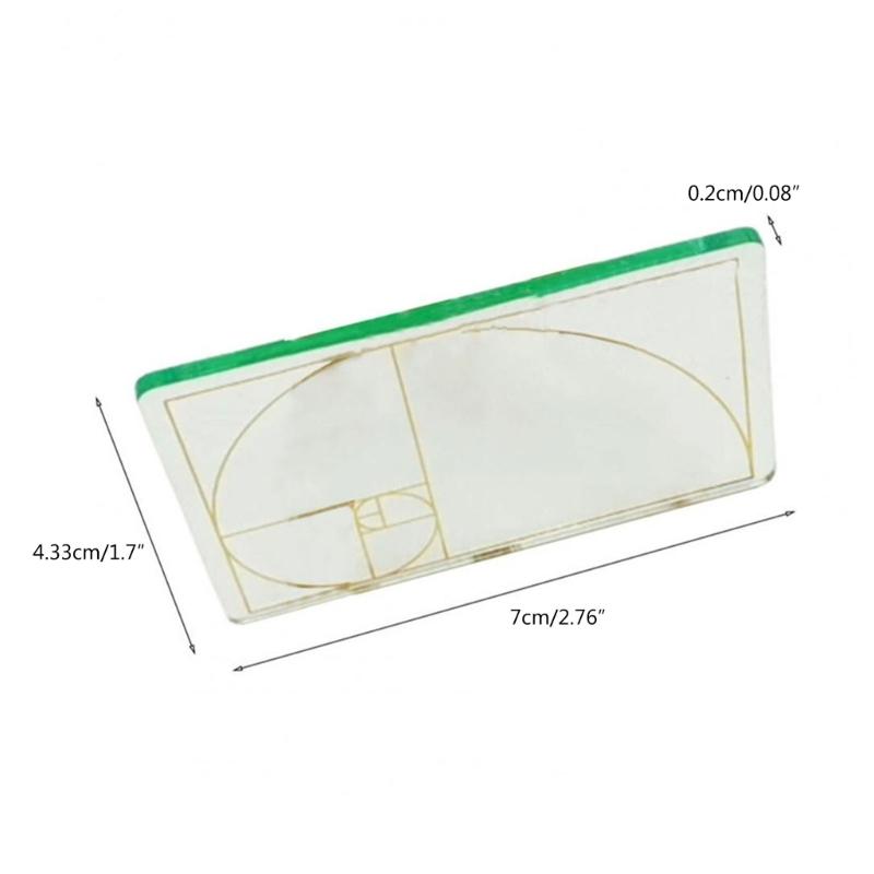 Средство просмотра золотого сечения, портативный искатель видов композиции Фибоначчи, инструмент для просмотра масштаба фотографии, размер кредитной карты