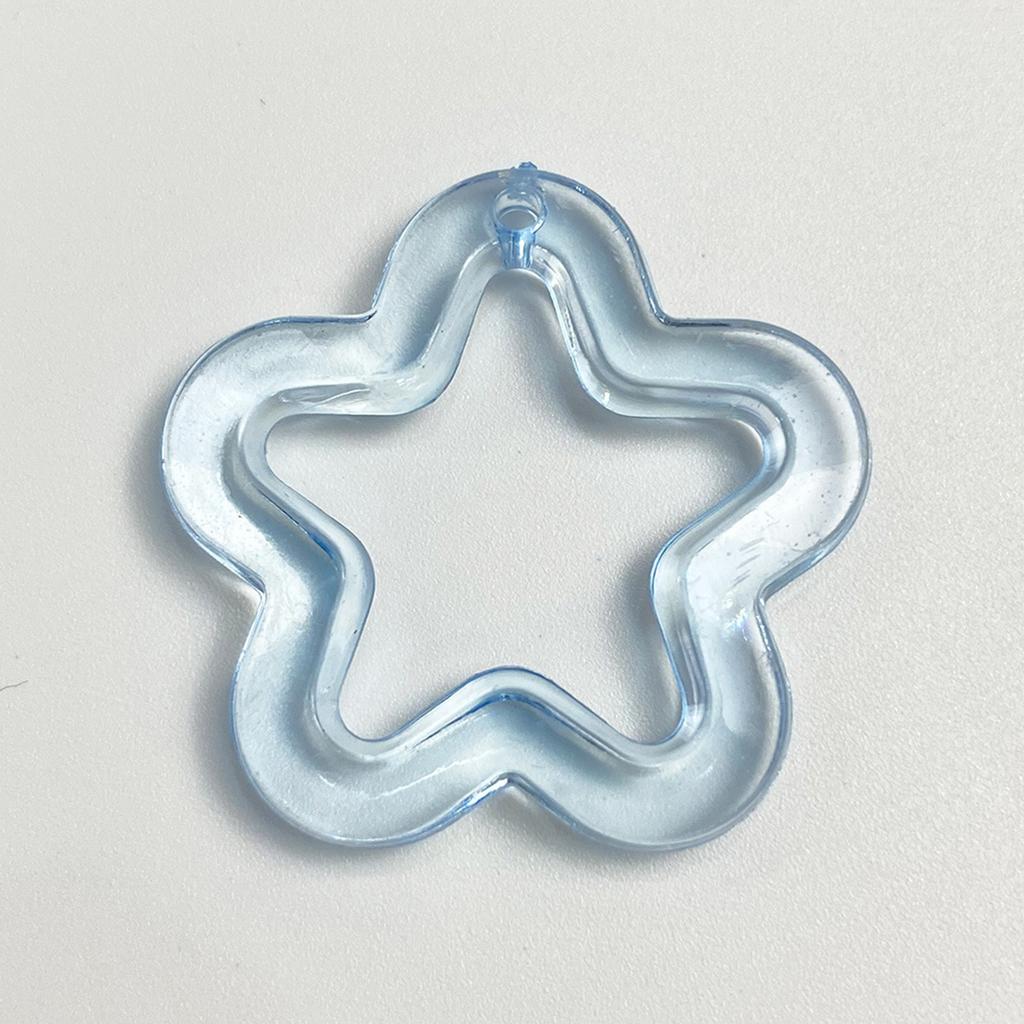 5 шт. акриловая полая подвеска в виде цветка, разноцветная подвеска в виде звезды для DIY серег, ожерелий, браслетов, фурнитура для изготовления ювелирных изделий, рукоделие