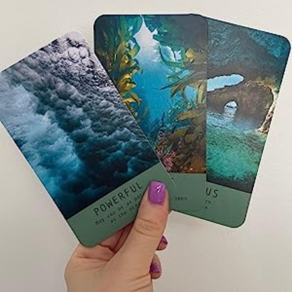 10.3*6cm Sea Soul Journeys Oracle Cards: Connect with The Healing Power of The Ocean 48 Pcs Cards