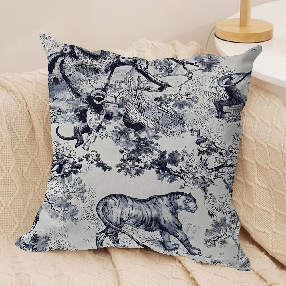 Boho Plant Decorative Cushion Cover Soft Plush Throw Pillow Cover DoubleSided Decorative Cushion Case Sofa Bedroom Home Decor