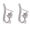 Banyan Tree S925 Silver U-Shape Diamond Luxury Earrings for Women - Korean Niche Cold Style