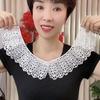 New Fang Beaded Lace False Collar - Korean Style Cotton Silk Shawl for Summer Sun Protection