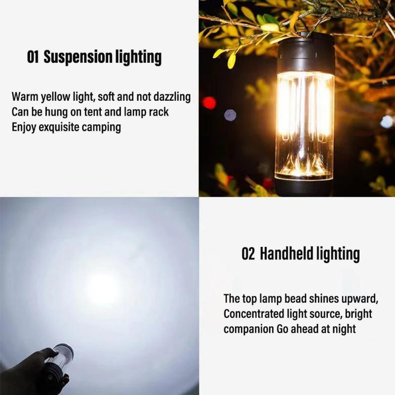 Перезаряжаемый светодиодный портативный светильник, супер яркий фонарик, светильник для кемпинга, рабочий свет, 4 режима освещения, водонепроницаемый уличный светильник